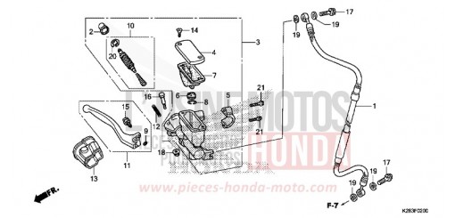 HAUPTBREMSZYLINDER, VORNE ZYLINDER CRF125FH de 2017